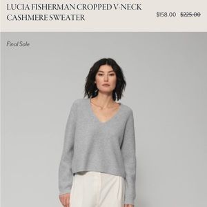 Naked Cashmere Lucia cropped v neck cashmere sweater